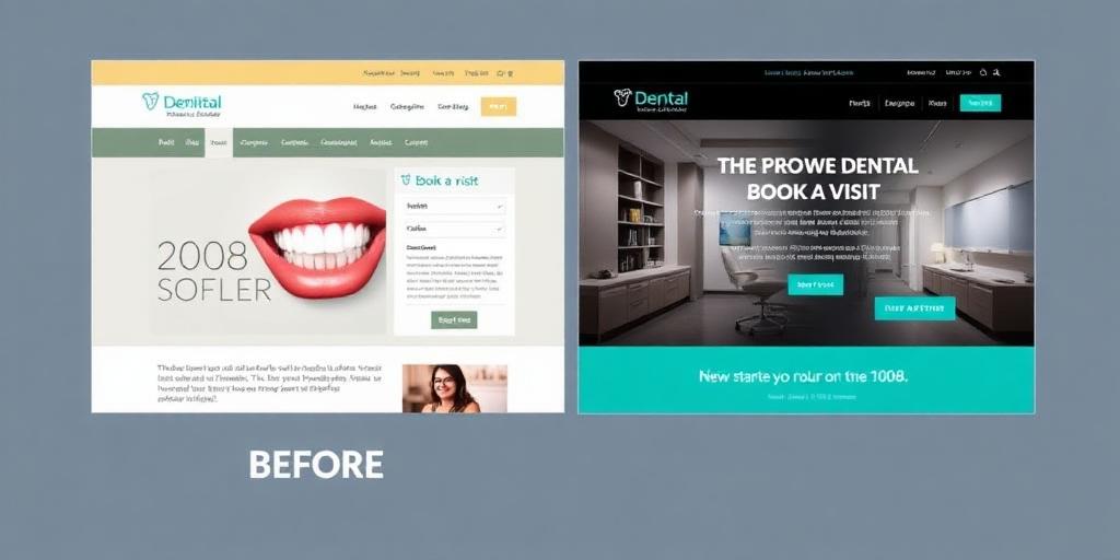 Dental Office website before and after rebuild example